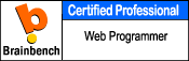 Brainbench Certified Web Programmer logo