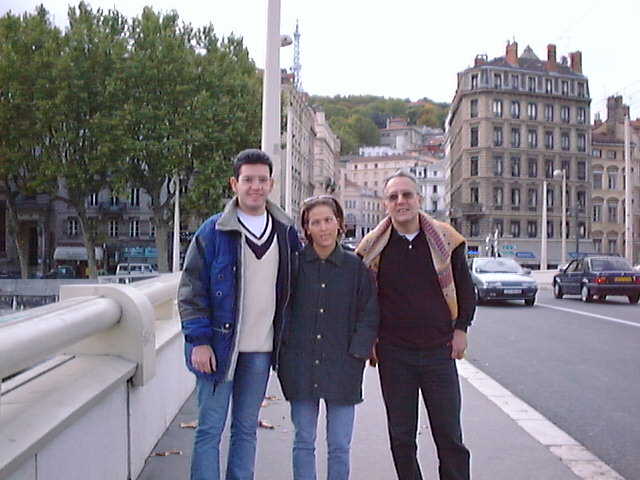 Cagil,Alev and my dad in Lyon