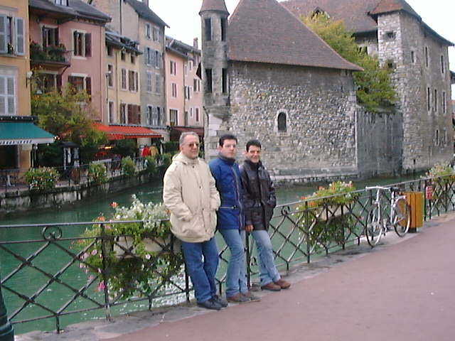 Dad, my brother and me in Annecy