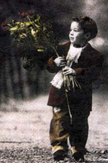 Kid with Roses