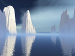 Icebergs on a Polar Sea