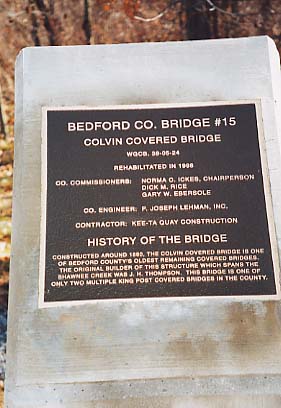 Bedford County - Colvin Covered Bridge