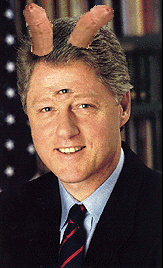 clinton with horns