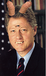 clinton with fangs