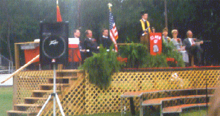 Here is a picture of Cameron giving his speech