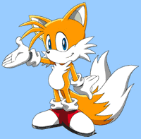 Tails with a welcoming gesture