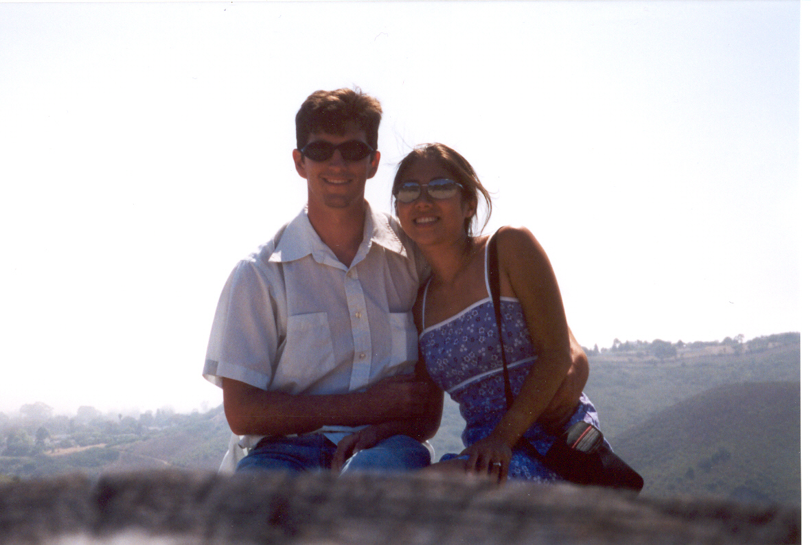 Just Proposed in Santa Barbara... see the ring on Leslie's finger?