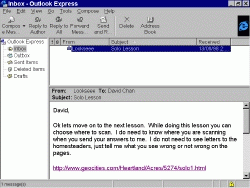 Outlook Express e-mail application