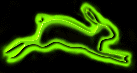 [Neon Green Hopping Bunny]