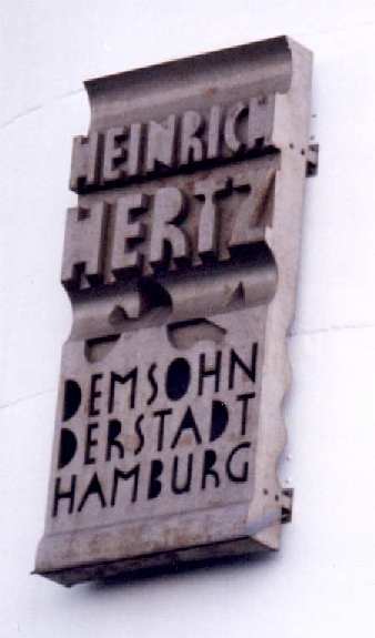 TV tower, Hertz plaque