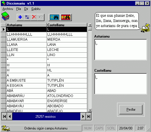Diccionariu v1.1