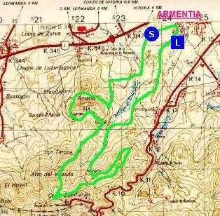 Croquis del recorrido