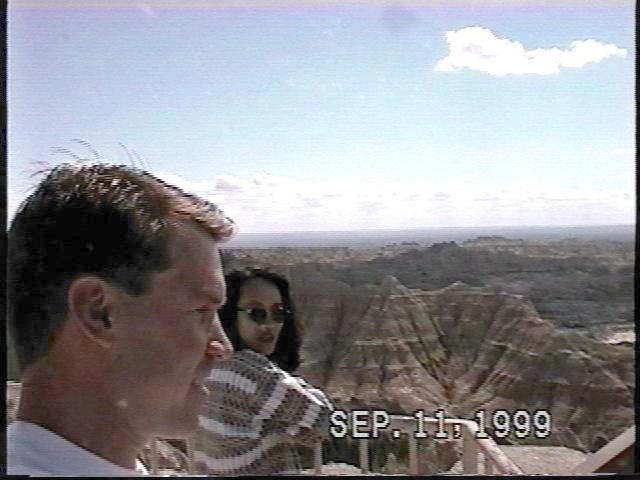 Greg and Teri in Badlands National Park