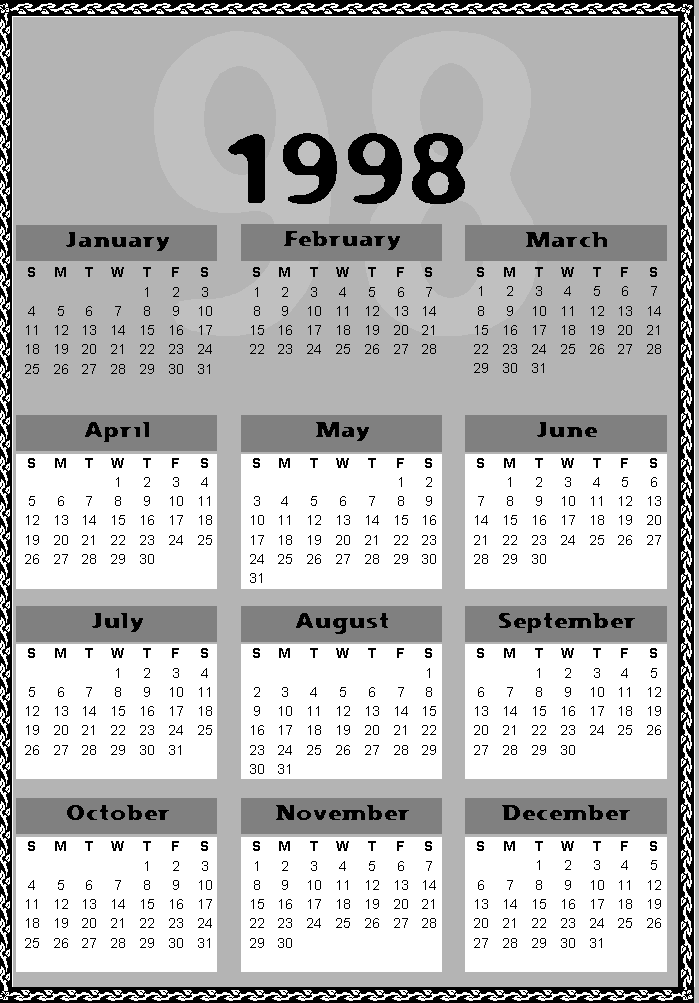 The 1998 Calender