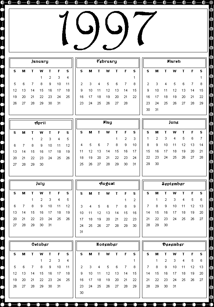 The 1997 Calendar - 27k gif