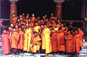 Khenpo and Students in Bhutan