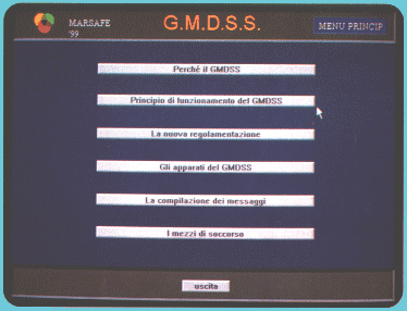 [Menu di avvio GMDSS]