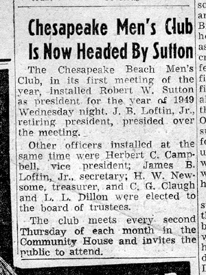 sutton_mensclub_chesapeake.jpg, Robert W. Sutton, Chesapeake, Virginia, mensclub 1949