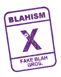 BLAHISM, Rubber stamp image.