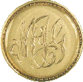 Moneda (MJG) de oro. 18 K. Monogrma.