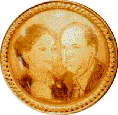 Moneda de oro. 14 K. Pareja.