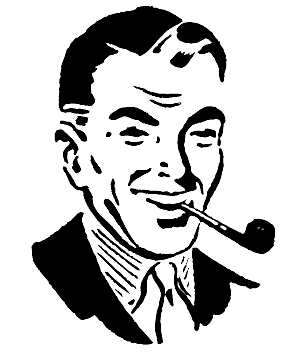 [a man smoking pipe] - [gif/5 K]