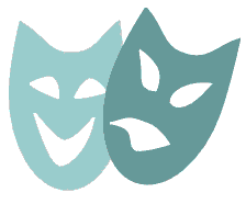 [theatre masks] - [gif/2 K]