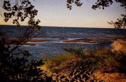 Wide view of beach