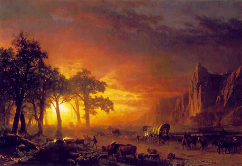 Immigrants Crossing the Prairie, Bierstadt