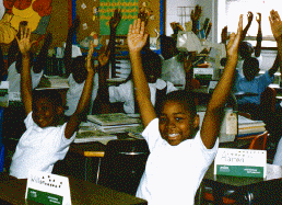 Students showing agreement signals