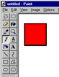 A picture of a button in paintbrush.