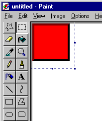 The button is moved to the very top 
    and very left of paintbrush.