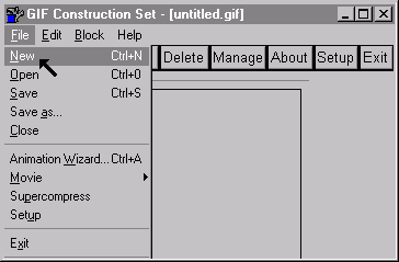 picture of 
    the gif construction set program