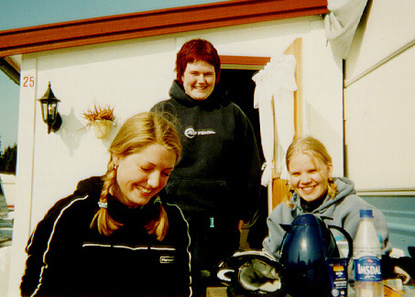 Gina, Monika and Merete - Easter 1999