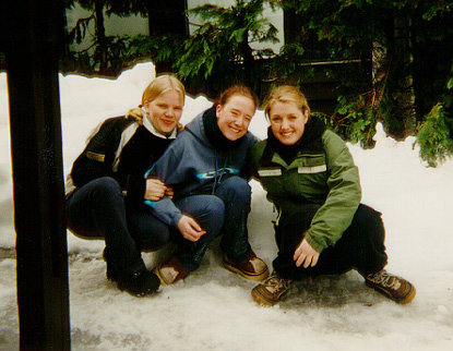 Merete, myself and Gina - Easter 1999