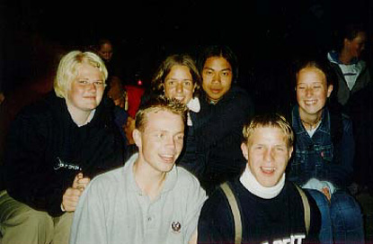 Monika, Helene, Ek, myself, Tommer'n and Tommy - summer 1998