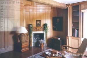 library panelled in oregon pine