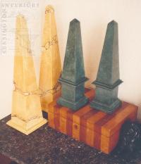 hand painted obelisks