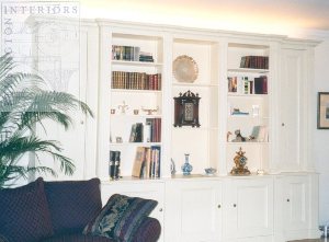 bookcase with concealed wardrobe cupboards