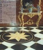 painted marble floor in an entrance hall