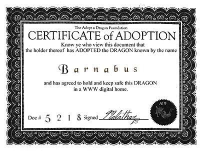 Adoption Certificate