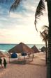 Palapa Huts on Beach