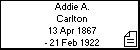 Addie A. Carlton