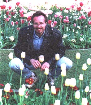 Greg in tulips