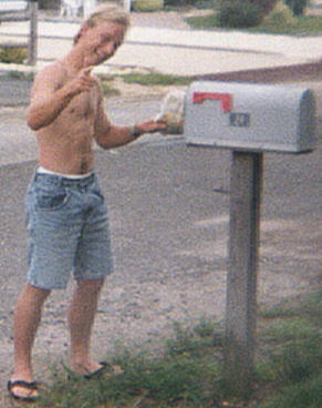 Dave checking the mail