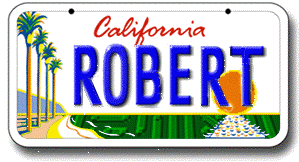 Robert Vanity Plate