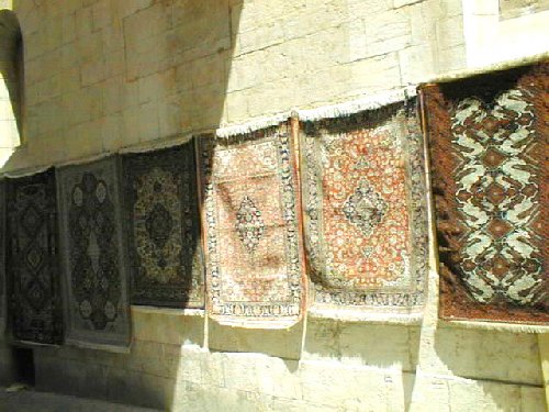 Carpets on display