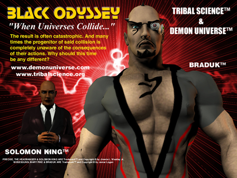 A promo image for THE BLACK ODYSSEY crossover event between TRIBAL SCIENCE & DEMON UNIVERSE