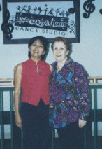 The author with Ms. Skippy Blair at the latter's Syncopation's Studio in Bellflower, C.A. (1997).