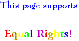 This Page Supports Equal Rights